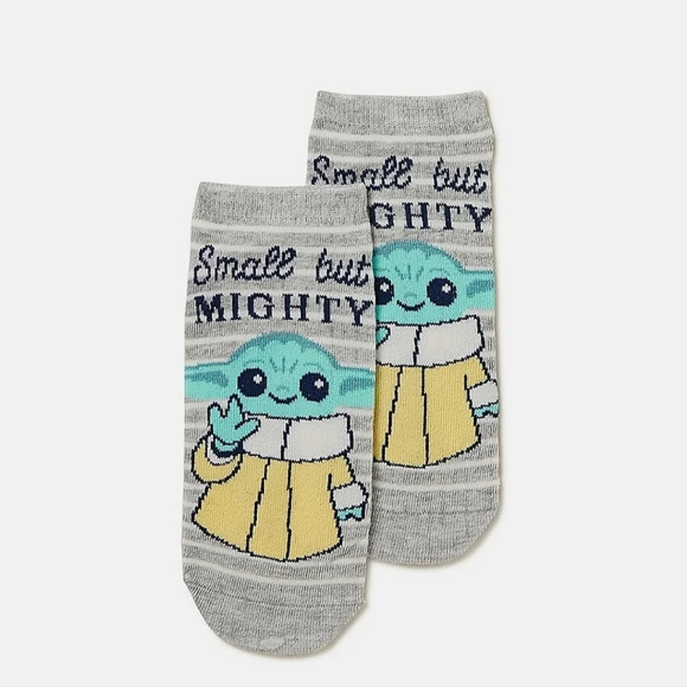 Star Wars Mandalorian Yoda Small But Mighty No Show Socks